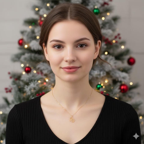 14K Gold Winter Glove Necklace - 12-24 in M.0584