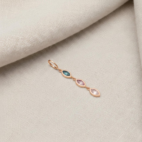 14K Gold Marquise Drop Birthstone Earrings - M.0604