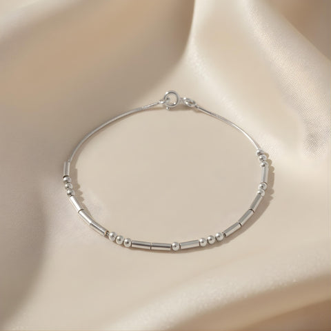 14K Gold Morse Code Bracelet - 3.5-10 in M.0602