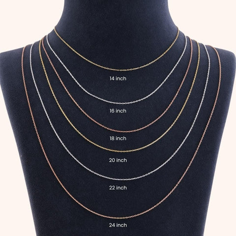 14K Gold Winter Glove Necklace - 12-24 in M.0584