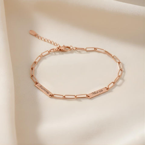 14K Gold Mini Bar Name Bracelet - 3.5-10 in M.0057