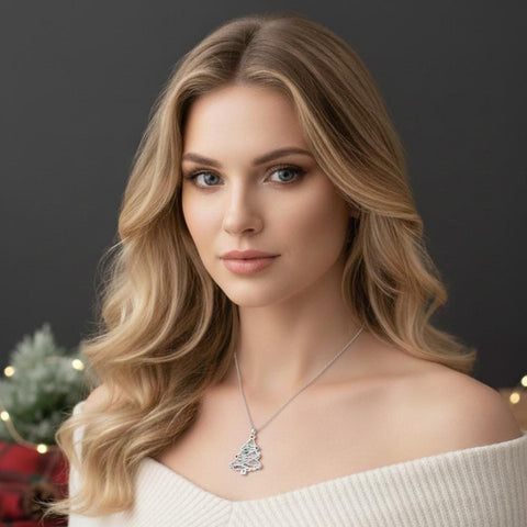14K Gold Christmas Tree Name Necklace - 12-24 in M.0597
