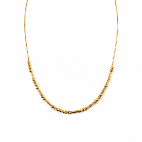 14K Gold Plated Morse Code Necklace - 12-24 in M.0616