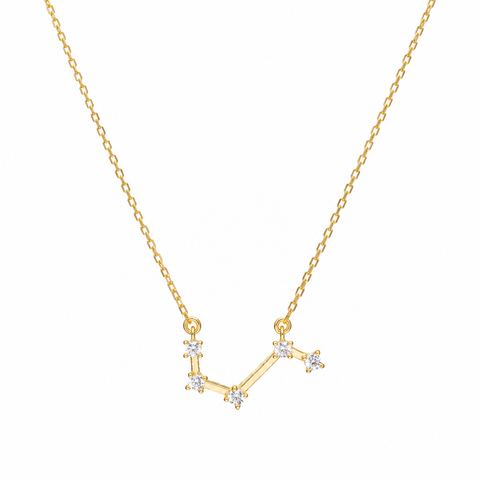 14K Gold Plated Birthstone Zodiac Necklace - 12-24 in M.0567