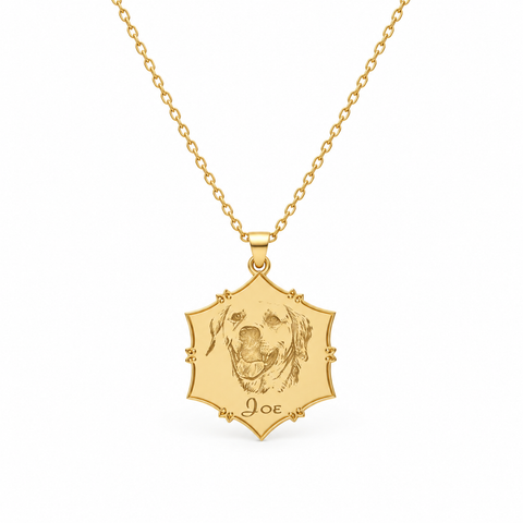 14K Gold Plated Pet Necklace - 12-24 in M.0578