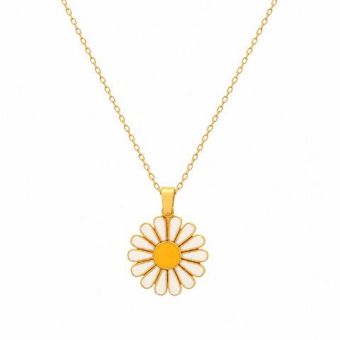 14K Gold Plated Openable Daisy Name Necklace - 12-24 in M.0063