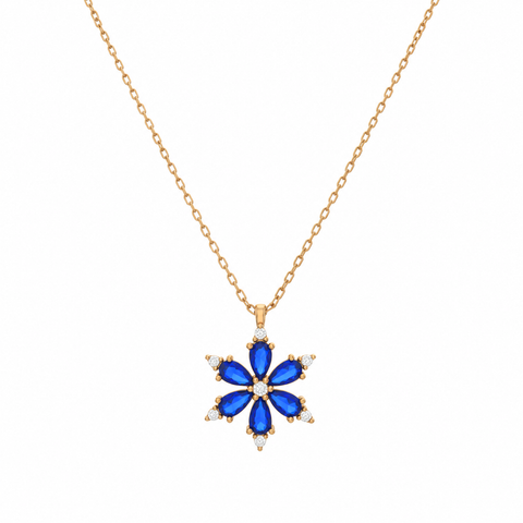 14K Gold Plated Magnolia Necklace - 12-24 in M.0257
