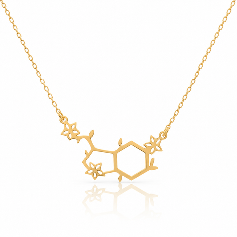 14K Gold Plated Serotonin Necklace - 12-24 in M.0337