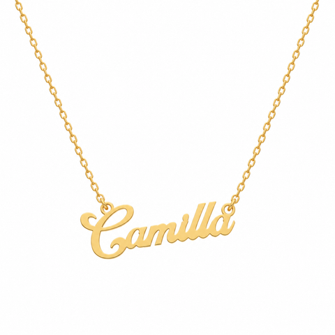 14K Gold Plated Name Necklace - 12-24 in M.0027