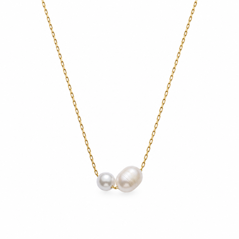 14K Gold Plated Freshwater Pearl Necklace - 12-24 in M.0148