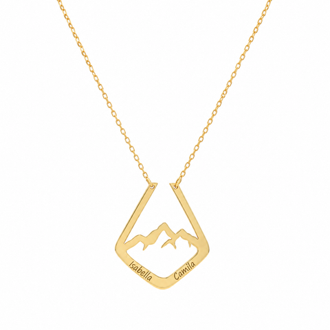 14K Gold Plated Ring Holder Necklace with Name - 12-24 in M.0264