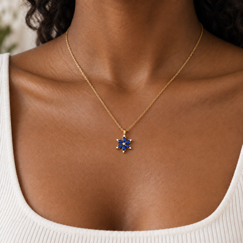14K Gold Plated Magnolia Necklace - 12-24 in M.0257