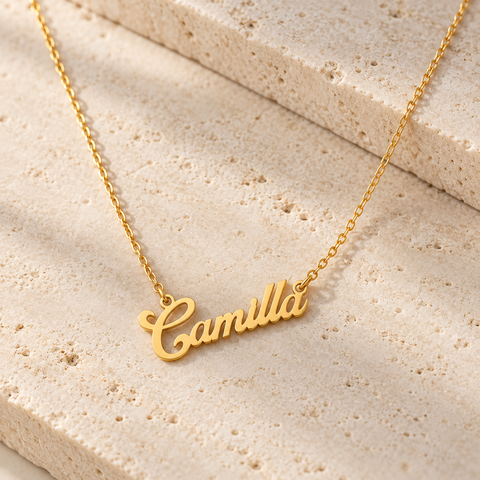 14K Gold Plated Name Necklace - 12-24 in M.0027