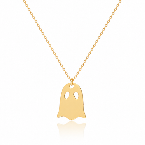 14K Gold Plated Ghost Necklace - 12-24 in M.0365