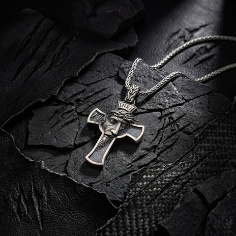 Jesus Cross Pendant Necklace - 20-26 in - M.0467
