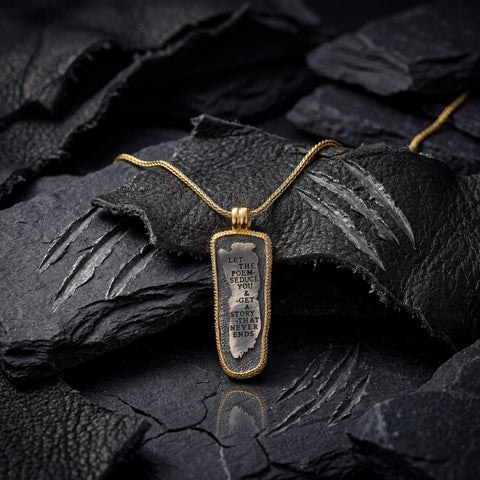 Endless Story Quote Necklace - 20-26 in - M.0471