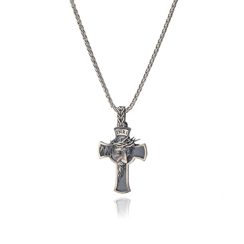Jesus Cross Pendant Necklace - 20-26 in - M.0467