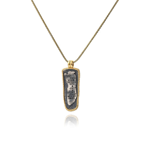 Endless Story Quote Necklace - 20-26 in - M.0471