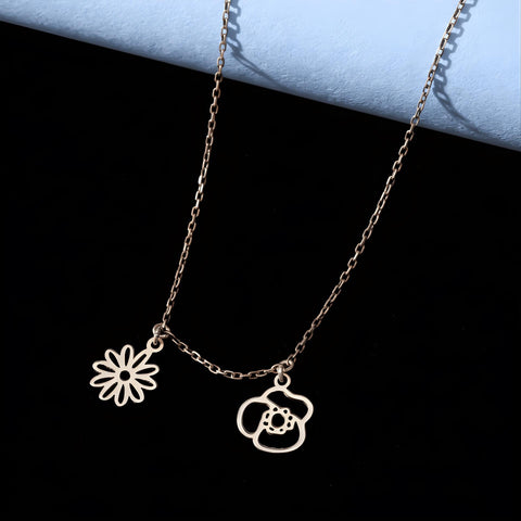14K Gold Birth Flower Necklace - 12-24 in M.0261