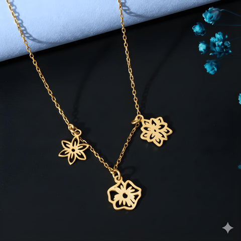 14K Gold Birth Flower Necklace - 12-24 in M.0261