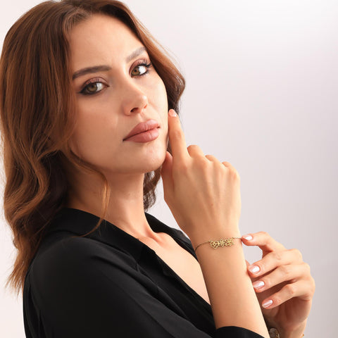 14K Gold Birth Flower Bracelet - 3.5-10 in M.0042
