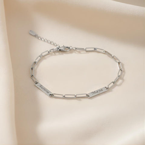 14K Gold Mini Bar Name Bracelet - 3.5-10 in M.0057