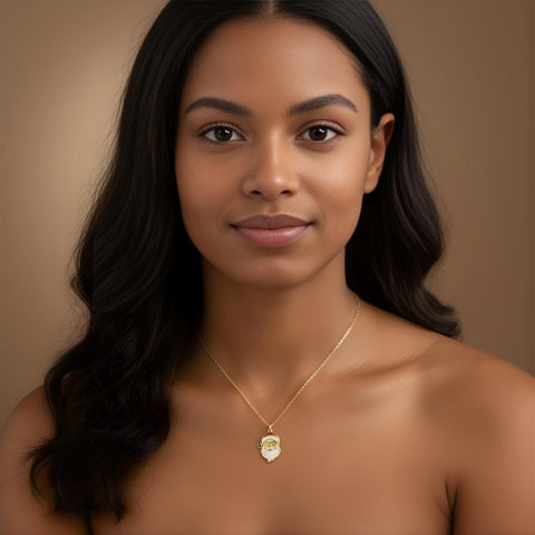 14K Gold Santa Necklace - 12-24 in M.0585