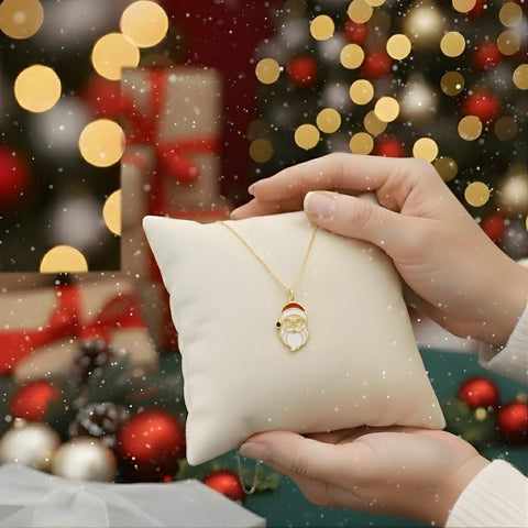 14K Gold Santa Necklace - 12-24 in M.0585