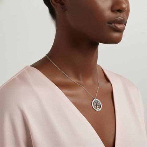 14K Gold Tree of Life Name Necklace - 12-24 in M.0571