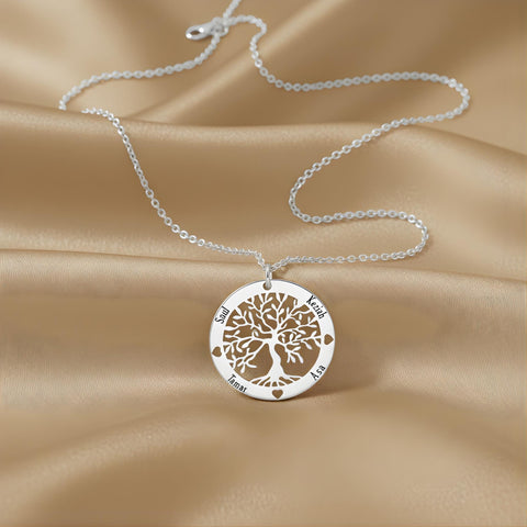 14K Gold Tree of Life Name Necklace - 12-24 in M.0571