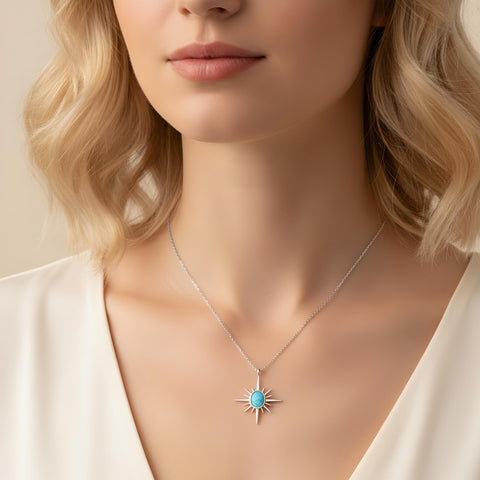 14K Gold Polar Star Necklace - 12-24 in M.0569