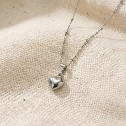 14K Gold Bubble Heart Necklace - 12-24 in M.0521