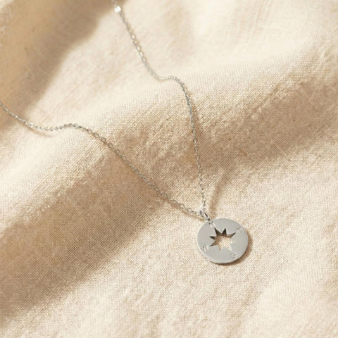 14K Gold Tiny Compass Necklace - 12-24 in M.0552
