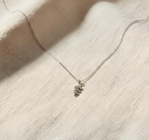 14K Gold Olive Branch Necklace - 12-24 in M.0421