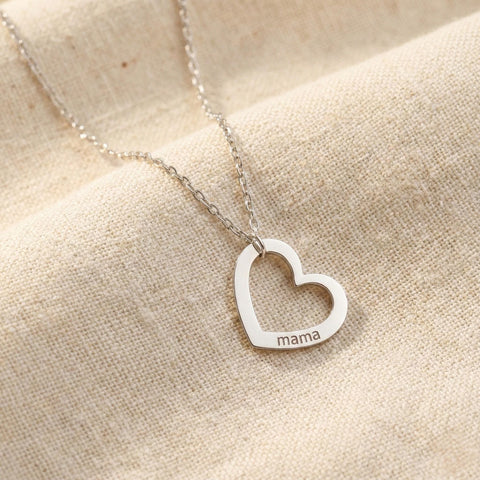 14K Gold Heart Name Necklace - 12-24 in M.0417