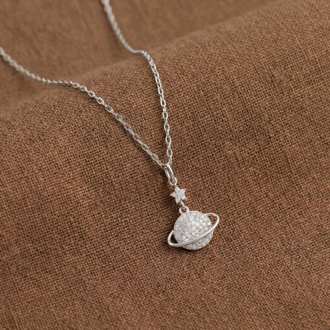 14K Gold Saturn Necklace - 12-24 in M.0429