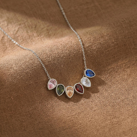 14K Gold Drop Birthstone Necklace - 12-24 in M.0155