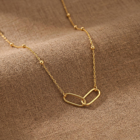 14K Gold Linked Pendant Necklace - 12-24 in M.0062