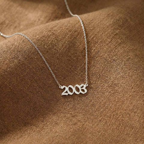 14K Gold Custom Date Necklace - 12-24 in M.0346