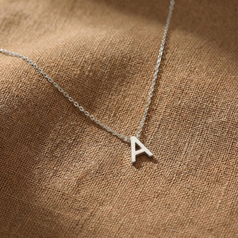 14K Gold Initial Necklace - 12-24 in M.0040