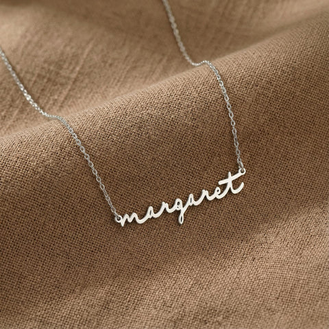 14K Gold Lowercase Name Necklace - 12-24 in M.0029