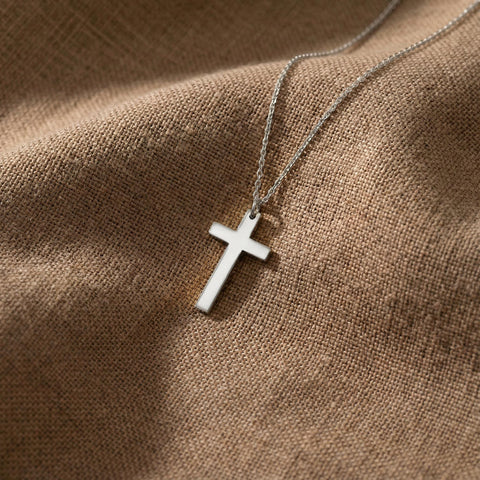 14K Gold Cross Necklace - 12-24 in M.0227
