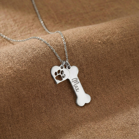 14K Gold Paw Bone Necklace - 12-24 in M.0138