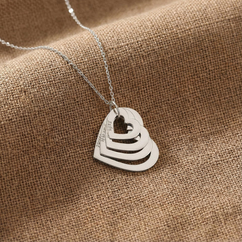 14K Gold Intertwined Heart Necklace - 12-24 in M.0306