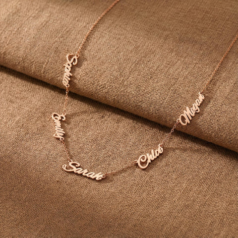 14K Gold Family Name Necklace - 12-24 in M.0359