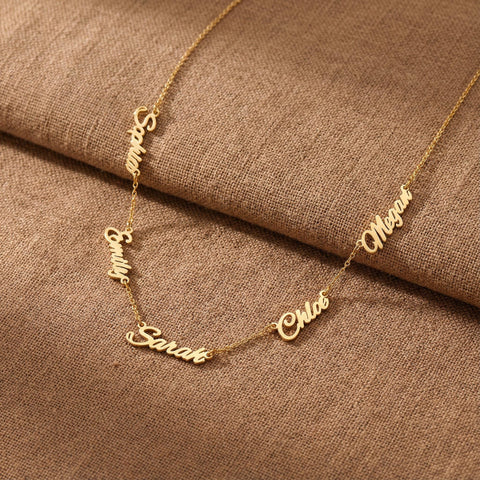 14K Gold Family Name Necklace - 12-24 in M.0359