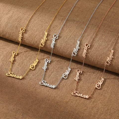 14K Gold Family Name Necklace - 12-24 in M.0359