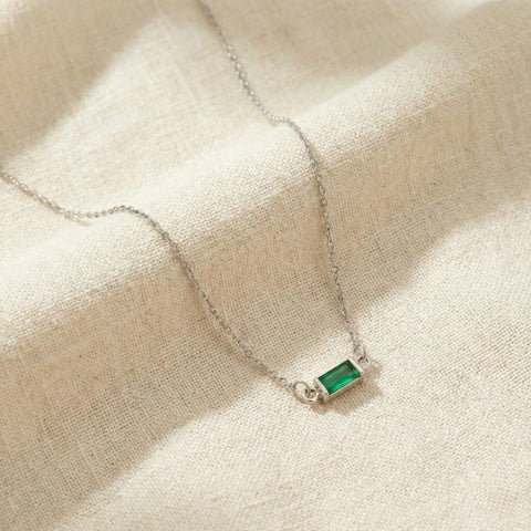 14K Gold Baguette Necklace - 12-24 in M.0375