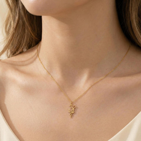 14K Gold Breathe Necklace - 12-24 in M.0026
