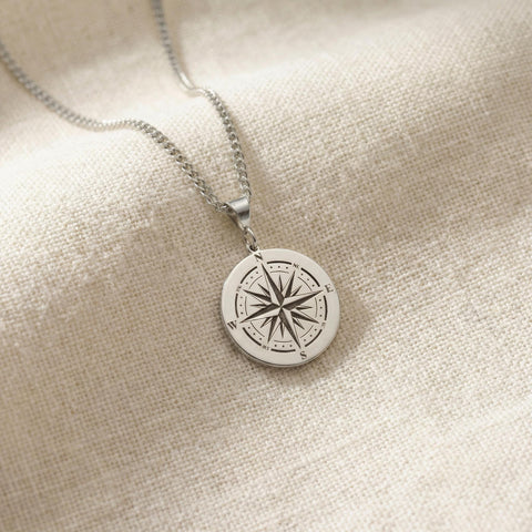 14K Gold Compass Necklace - 12-24 in M.0773